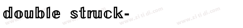 double struck字体转换